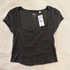 Pacsun Pac Cares Crop Top Brown Black Size XS NWT